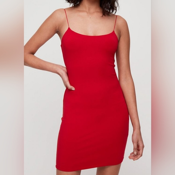 Aritzia Wilfred Free Tiny Tank Mini Dress in Red - Picture 2 of 5